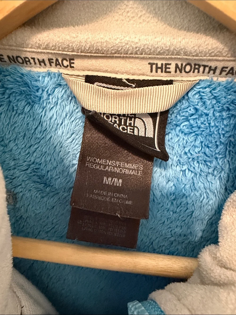 The North Face Plush Light Blue Full‑Zip Fleece Jacket